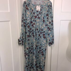 Zara women’s Floral Long Sleeve Dress. Size L Spring summer cottagecore